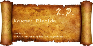 Krucsai Placida névjegykártya
